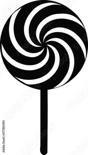 lollipop candy silhouette vector graphic