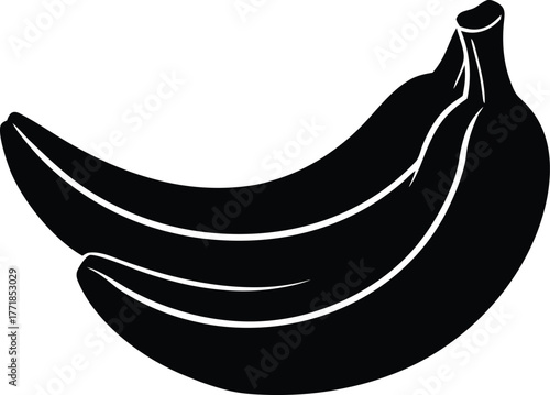 banana isolated silhouette vector icon