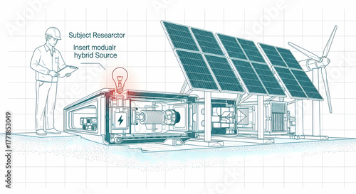 An engineer's vision to develop and integrate advanced modular hybrid renewable energy systems, combining solar panels and wind power for sustainable generation and efficient energy management