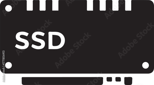SSD memory storage card icon