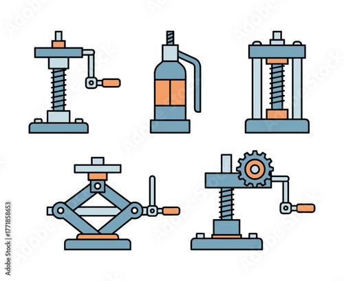 Industrial lifting equipment mechanisms providing mechanical advantage