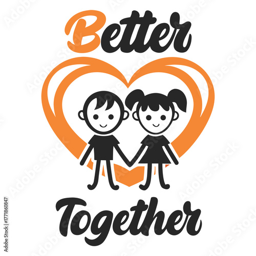 Charming Couple Graphic Tee Design Better Together