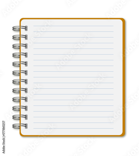 Lined paper template for diary, notepad, notebook.