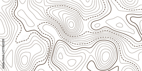 Topographic map background.Golden line topography map contour background.Transparent PNG Topographic line map. Modern design with White background with topographic wavy pattern design