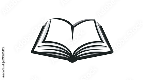 Open Book Novel Icon Children Book Day Concept Vector Illustration