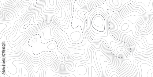
Abstract Topographic map background with wave line. White wave paper curved reliefs abstract background. Vector illustration.Black and white lines seamless Topographic map patterns.