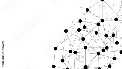 Abstract technology dot and line connection digital hi tech design concept background. Space for text. Vector illustration