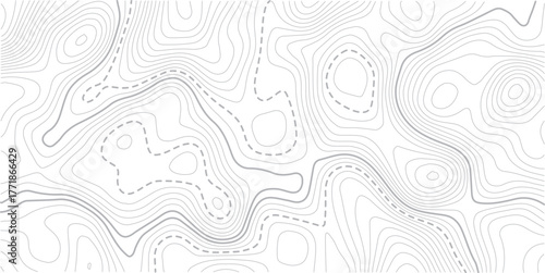 
Abstract Topographic map background with wave line. White wave paper curved reliefs abstract background. Vector illustration.Black and white lines seamless Topographic map patterns.
