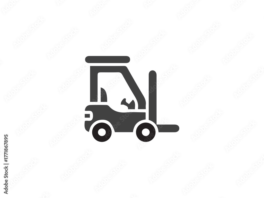 Fototapeta premium Forklift icon and illustration design vector design 