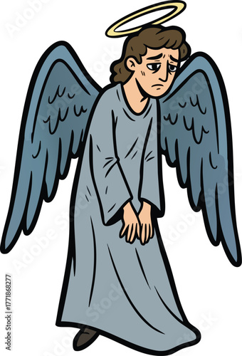 fallen angel vector illustration