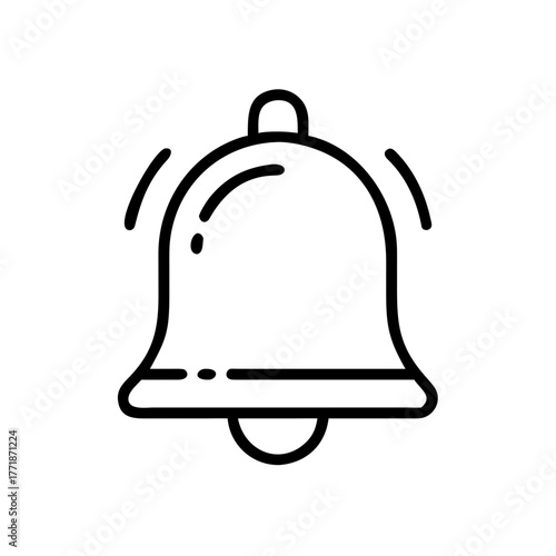 Notification Bell Icon – Alert, Reminder, and Message Symbol Design