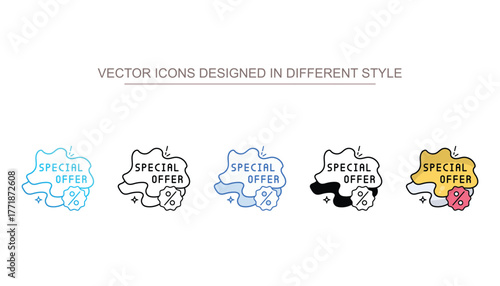 Special Offer icon set with different style
