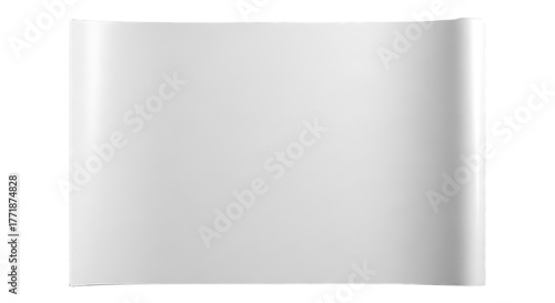 A minimalist backdrop featuring a curved white screen against a stark black background in studio lighting