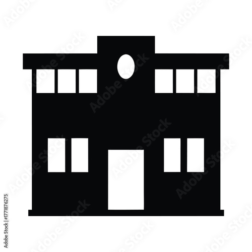 Building vector illustration school building icon city building design architecture building art vector