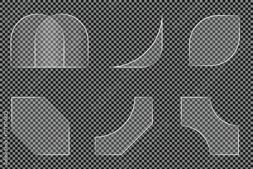 Abstract geometric line art shapes with intricate patterns and designs