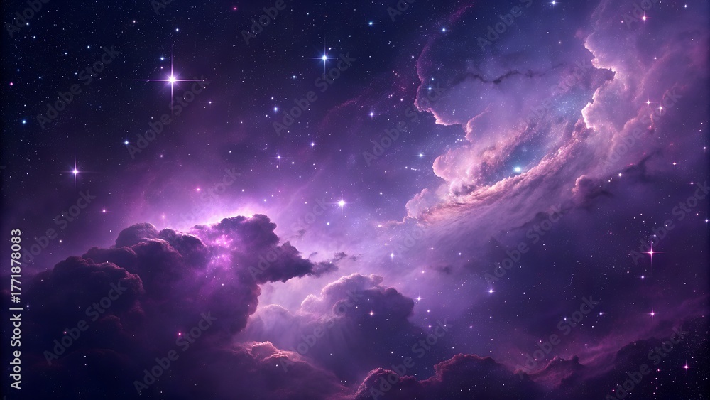 Fototapeta premium Purple Nebula Dream Background