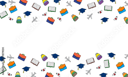 Study Abroad Border Background