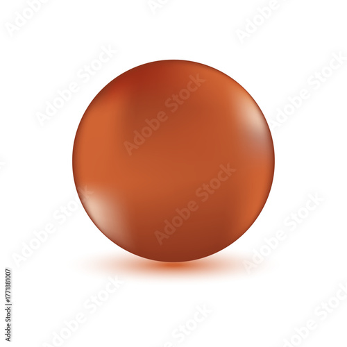 Glass chocolate ball with shadow