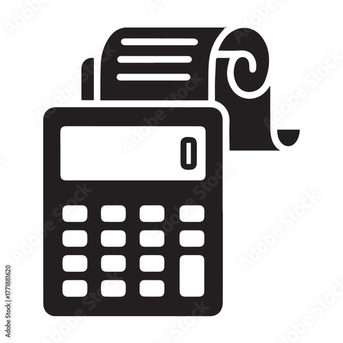 Calculator Icon - Accounting, Finance, Math, Budget Vector Illustration.