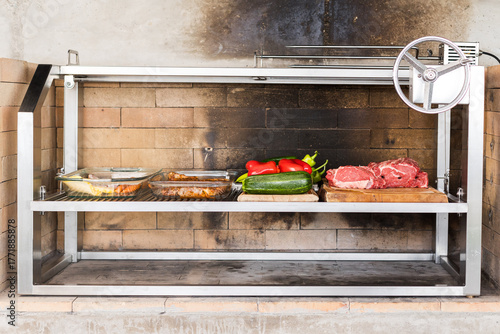 Asado de carne y vegetales