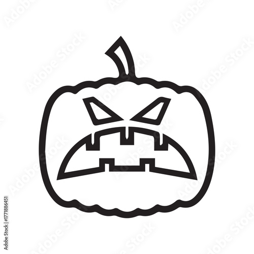 Angry stitched smiley face Halloween vector design