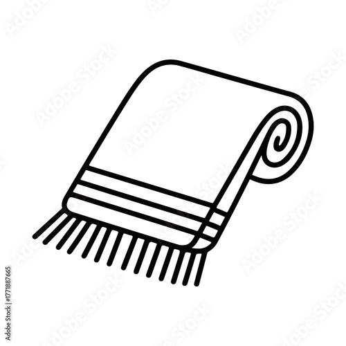 Towel icon isolated on transparent background