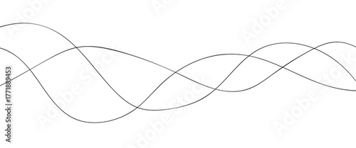 Abstract wave elements. Seamless wave pattern. Wavy curve line art striped graphic template line wavy abstract background