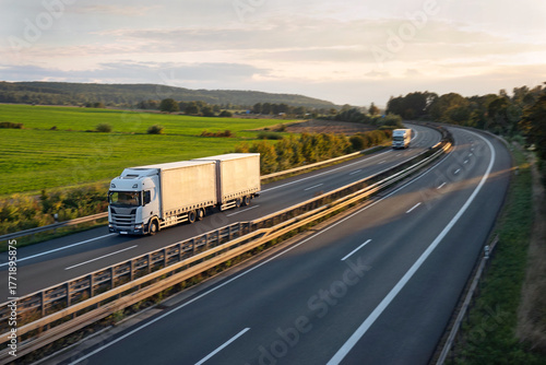 Lastwagen auf der Autobahn