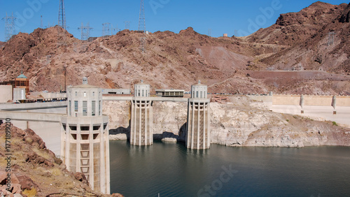 The Hoover Dam on the Colorado River.