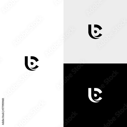bc intial monogram vector icon illustration