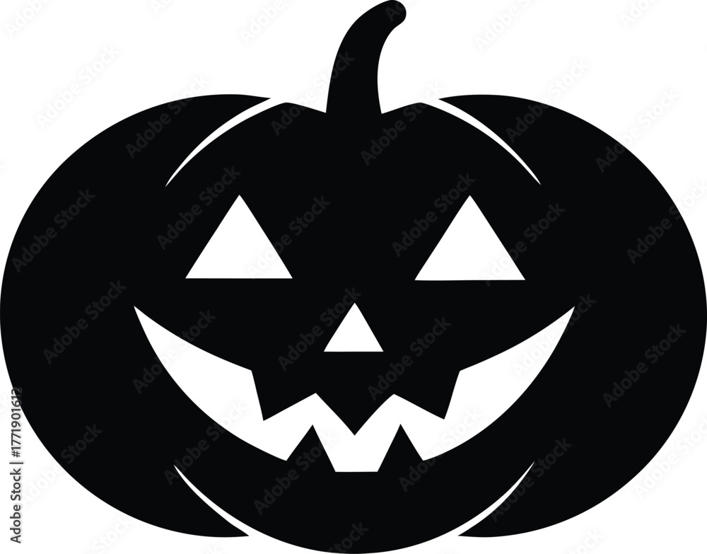 Fototapeta premium Halloween pumpkin graphic design | Isolated spooky holiday element