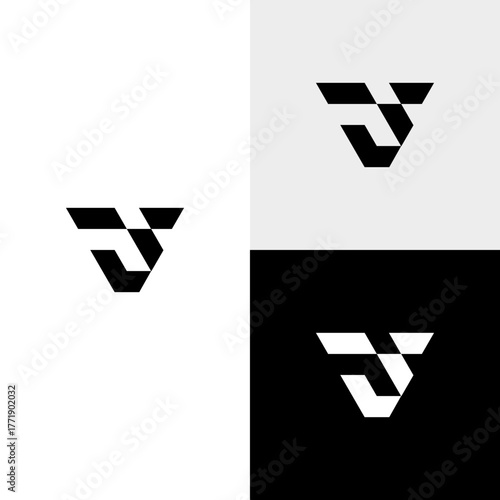 vt intial monogram vector icon illustration