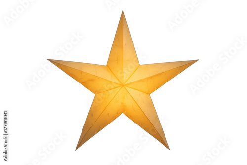 Wallpaper Mural Golden christmas star ornament glowing with warm light, symbolizing holidays, celebration, joy, and hope, transparent background Torontodigital.ca