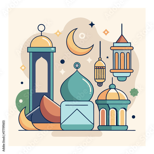taj mahal vector illustration