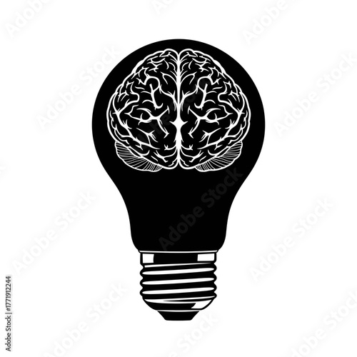 Devil horns silhouette isolated on white background