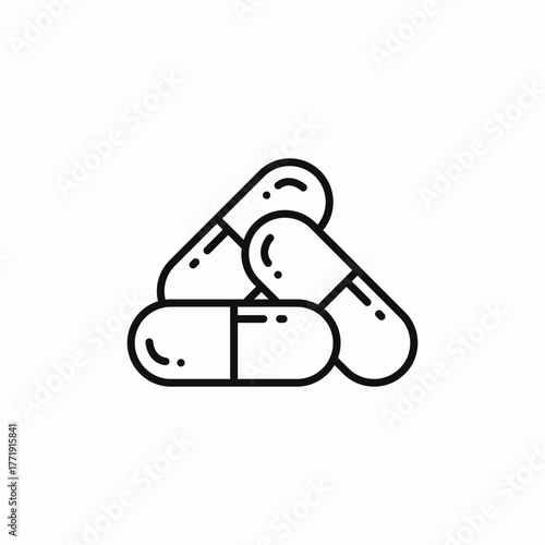 capsules pills icon sign vector
