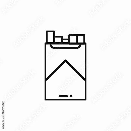 cigarette pack icon sign vector