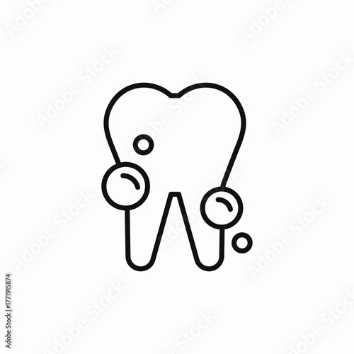 clean tooth icon sign vector