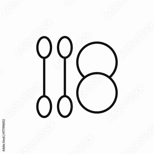 ear sticks cotton icon sign vector