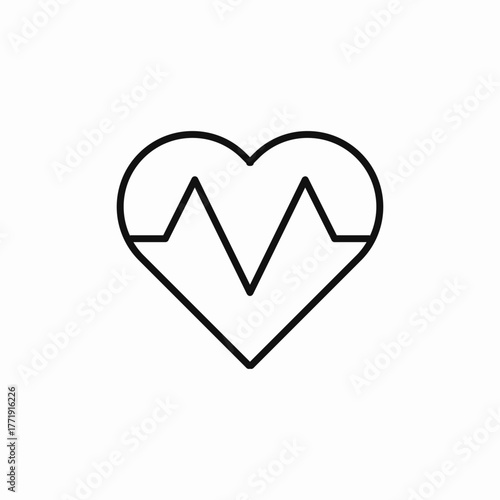 heart beat pulse icon sign vector
