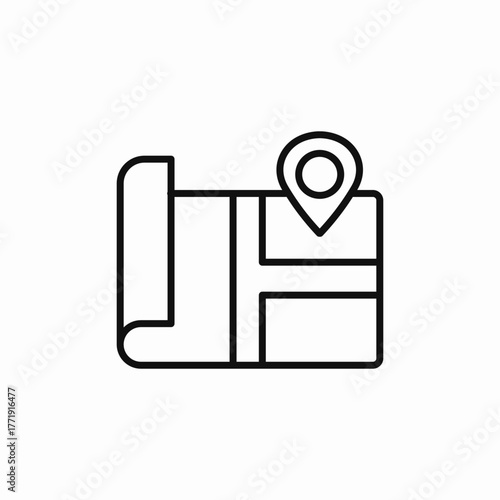 map location icon sign vector