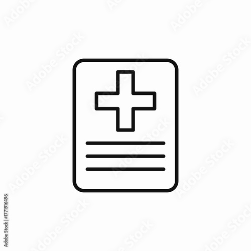 medicine document icon sign vector