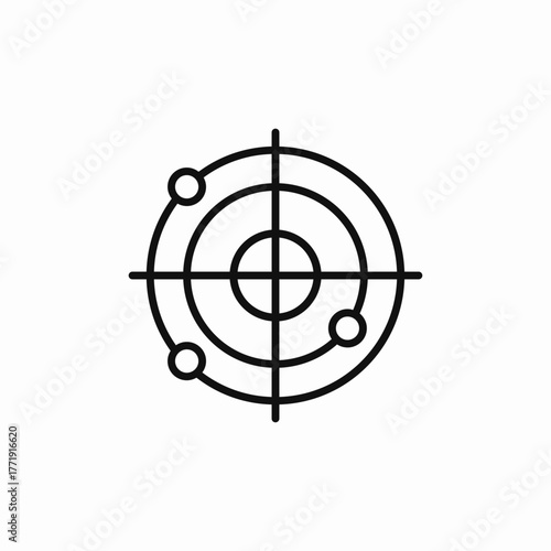 radar search icon sign vector