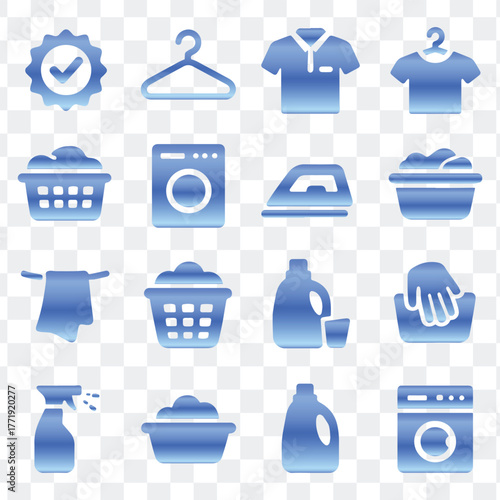 Laundry and House Cleaning Pictograms Icons Set