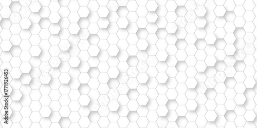 Abstract honeycomb background in white color. seamless bright white abstract leikhq hexagon background.	