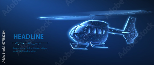 Helicopter Flying. Chopper silhouette, Aviation technology, Plane maintenance, Helicopter hover, Aviation flight school, Air transport innovation, Advanced Avionics, Autonomous Systems concept

