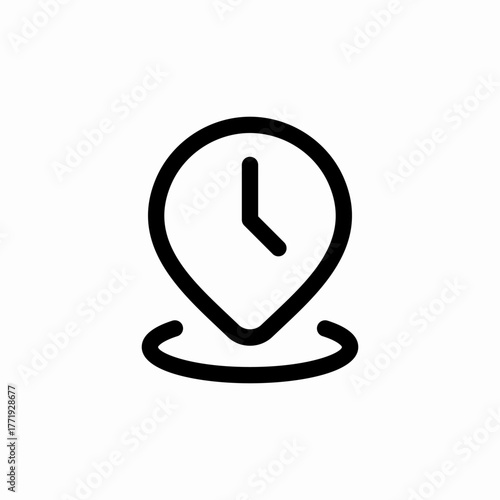 temporary location pin icon sign vector