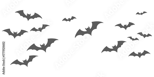Black flying bird silhouettes vector set collection for wildlife illustration design