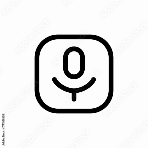 voice message microphone button icon sign vector