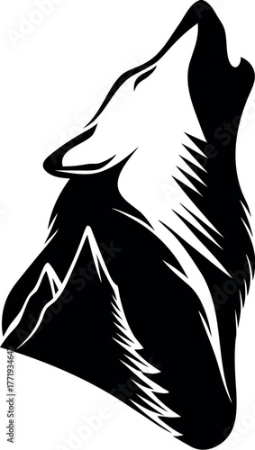 Wolf Howling into Mountain Silhouette | Wilderness and Adventure Concept Art